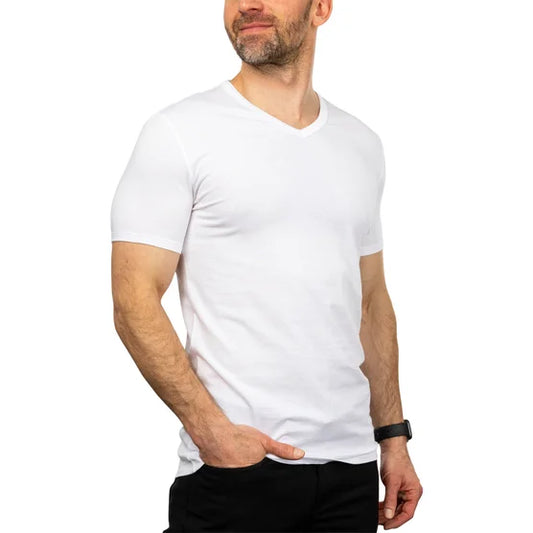 Calvin Klein - T-shirt pour homme à col en V - Paquet de 4