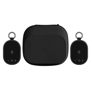 SKULLCANDY KILO Haut-Parleur Sans Fil PORTABLE (Noir) / Lot de 2 avec Étui de Voyage