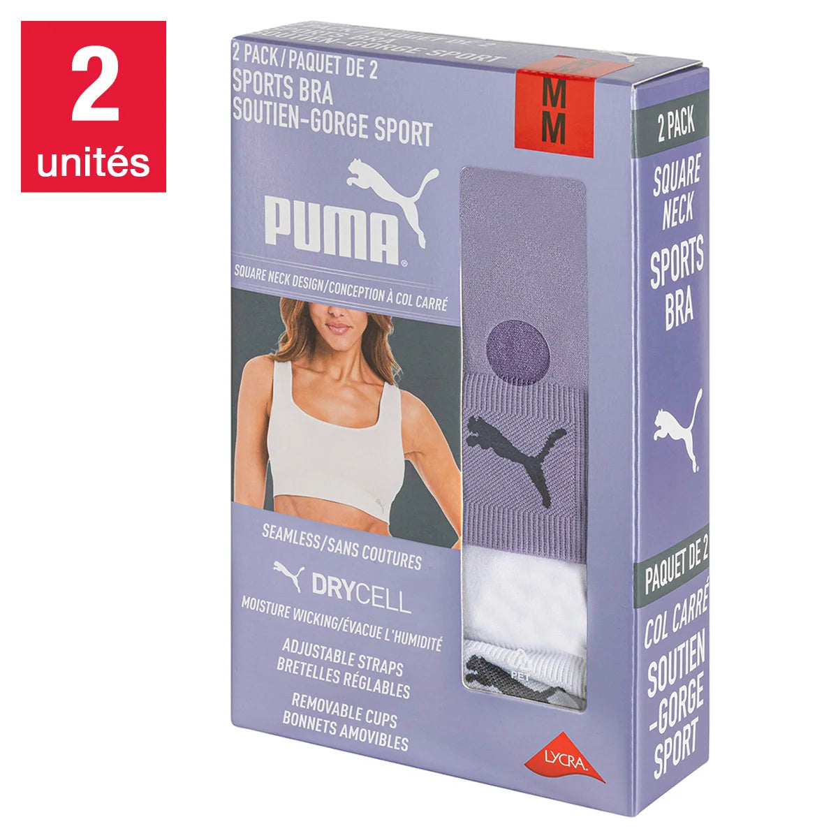 Puma - soutien-gorge sport pour femme, paquet de 2