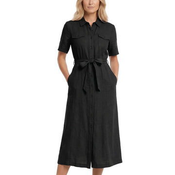 Simon Chang - Robe midi ceinturée pour femme