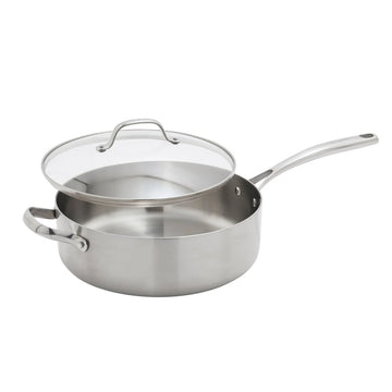 GreenPan - Tri-Ply Stainless Steel Covered Sauté Pan, 4.7 L (5 qt)