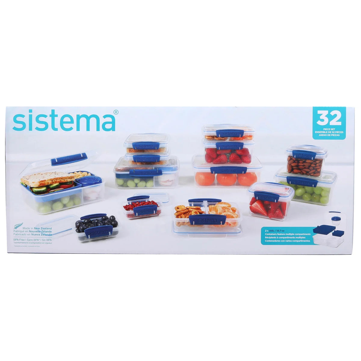 Sistema - Ensemble de contenants alimentaire, 32 pièces