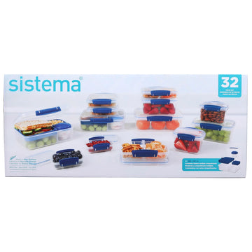 Sistema - Ensemble de contenants alimentaire, 32 pièces