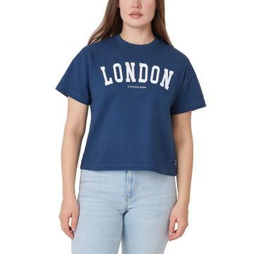 Scotch & Soda - T-Shirt carré avec motif urbain pour femmes