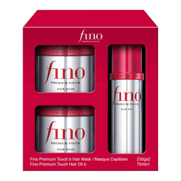 Shiseido Fino - Masques pour cheveux, 2 x 230 g + 70 mL