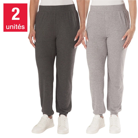 LAZYPANTS - Women's Hacci Knit Joggers, 2 Pack