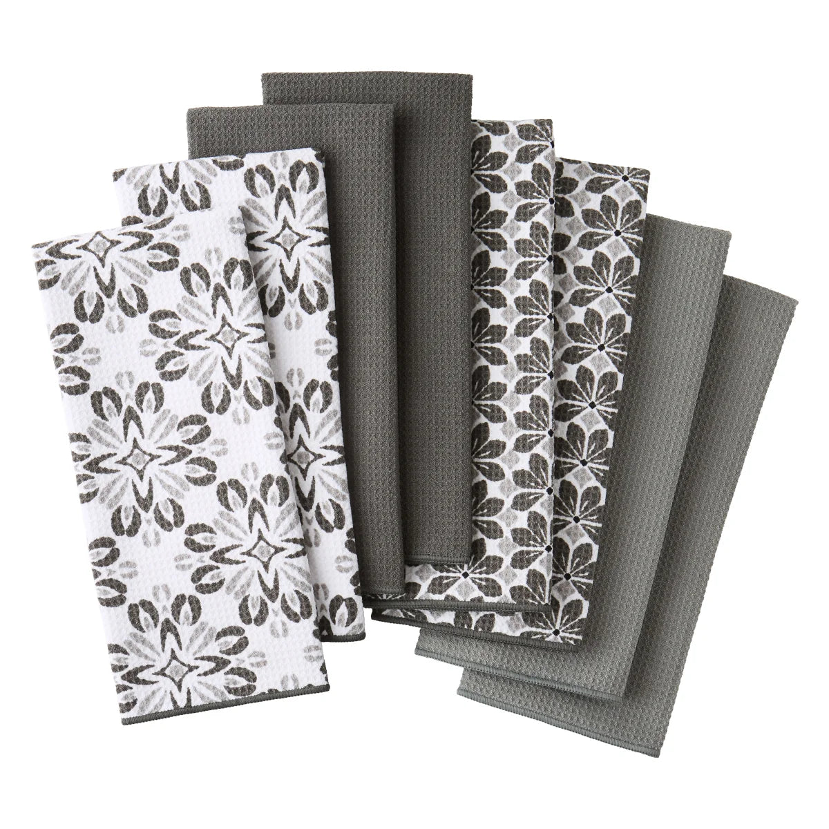 Town & Country Living - Ensemble de 8 serviettes de cuisine en microfibre