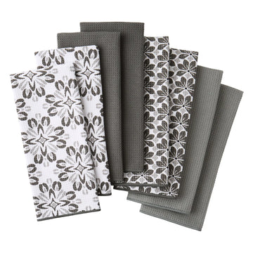 Town & Country Living - Ensemble de 8 serviettes de cuisine en microfibre