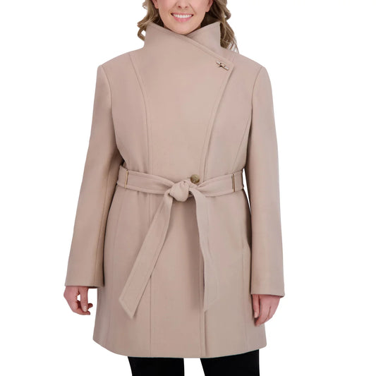 DKNY Women’s Shawl Collar Belted Jacket