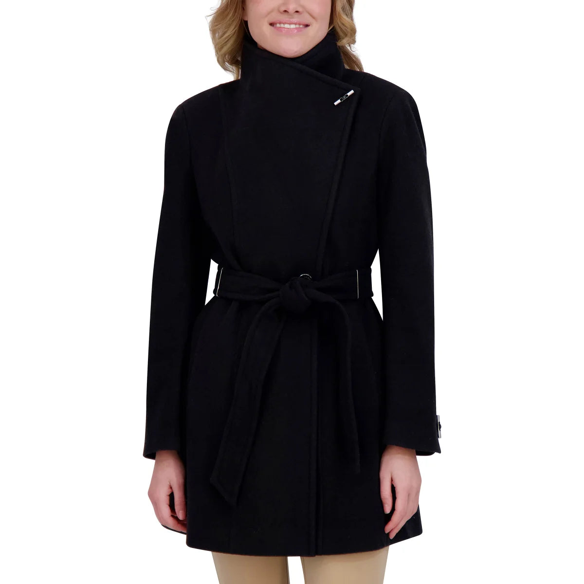 DKNY Women's Shawl Collar Belted Jacket