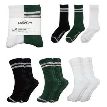 LAZYPANTS - Premium Cotton Socks for Women, 6 Pairs