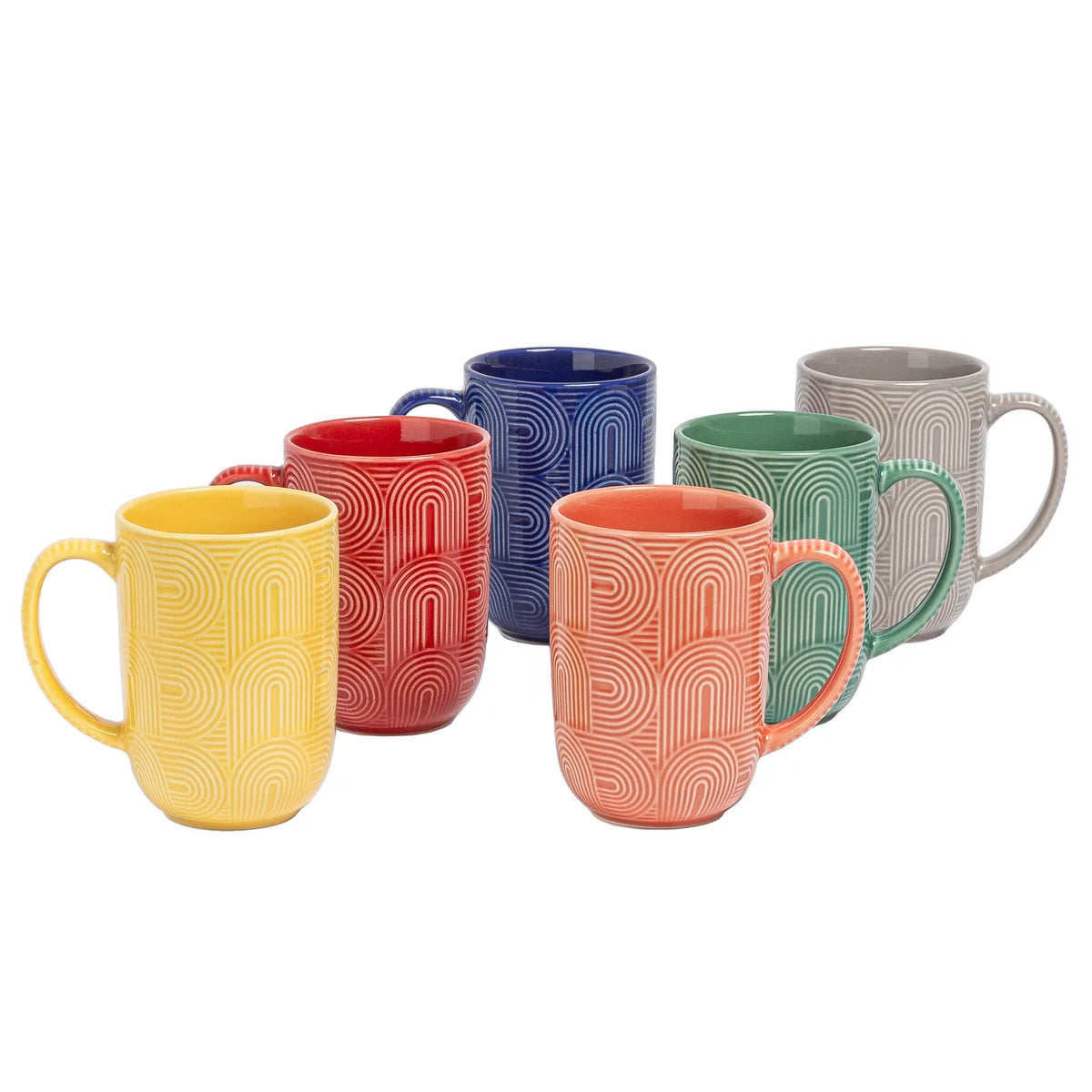 Over & Back - Ensemble de tasses en grès, ensemble de 6