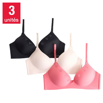 Tahari - soutien-gorge découpé au laser pour femmes, ensemble de 3