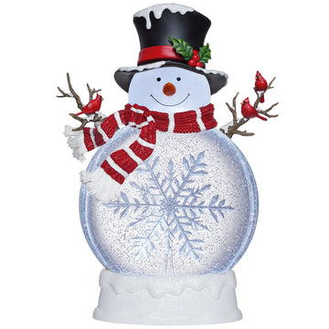 45.7 cm (18 in) snowman with glitter and LED lights