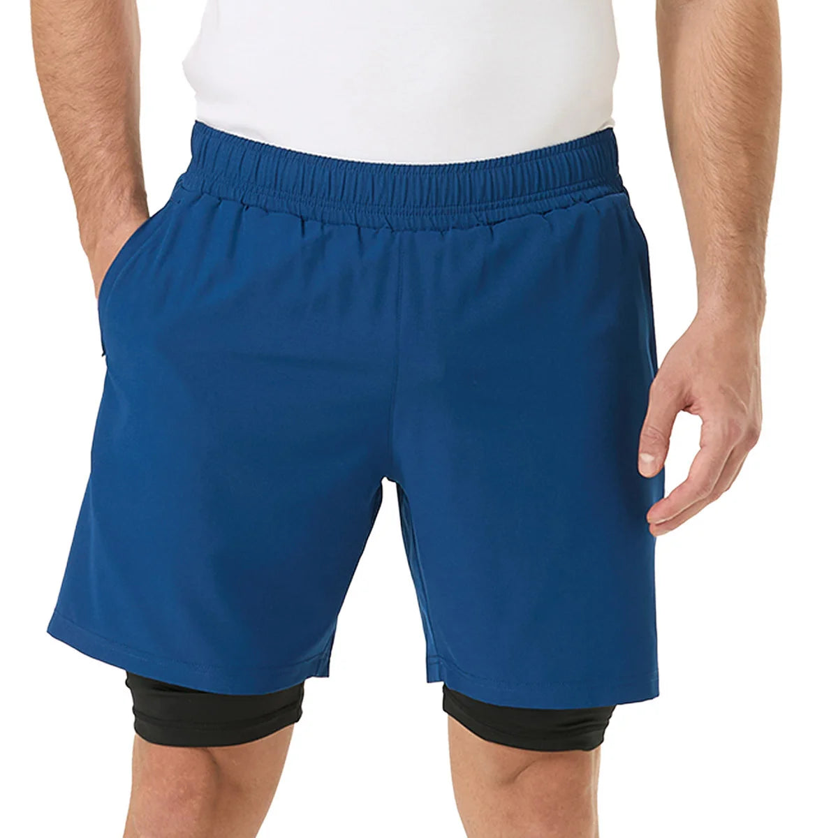 【入手困難】2LINE WIDE SHORTS ネイビー　M size Spyder Men's 2-in-1 Active Shorts