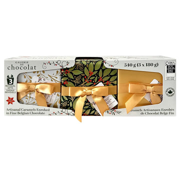 Galerie au Chocolat - Chocolat au caramel artisanal, paquet de 3