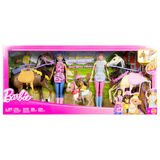 Ensemble de jeu d'équitation Barbie et chevaux