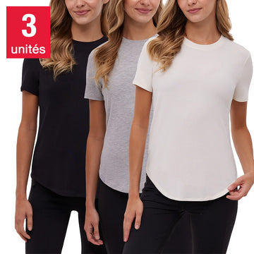 Bench - T-shirt modal pour femme, ensemble de 3