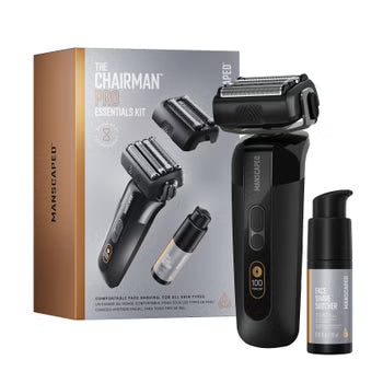 Chairman Plus Essential Cordless Face Shaver Kit by Manscaped