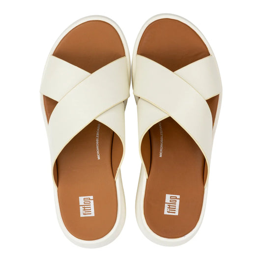 FitFlop - F-MODE Mules Compensées À Brides Croisées En Cuir pour femmes
