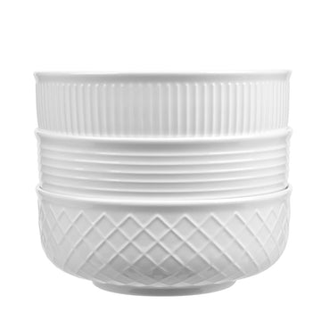 Trudeau Lila - Ensemble de bols de service en porcelaine, 3 pièces