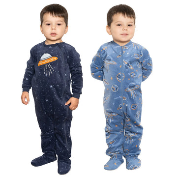 Pekkle - Children's Microfleece Sleeper Sleepers, 2-Pack