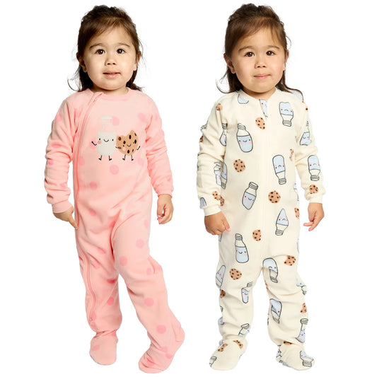 Pekkle - Children's Microfleece Sleeper Sleepers, 2-Pack