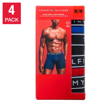 Tommy Hilfiger - Men's Stretch Cotton Boxer Briefs, 4-Pack