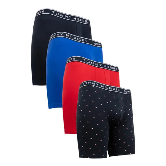 Tommy Hilfiger - Boxer en coton stretch pour hommes, paquet de 4