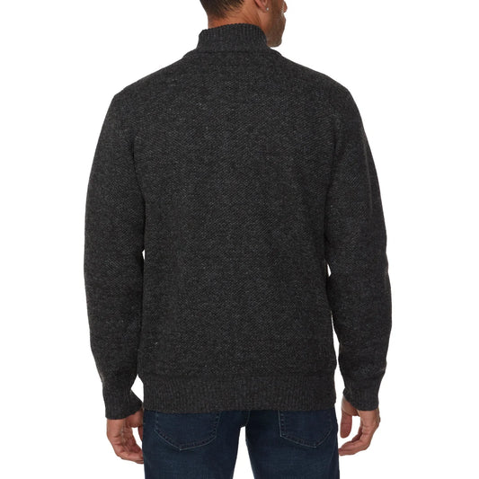 BUFFALO DAVID BITTON - Men's Full Zip Knit Jacket with Sherpa Lining 