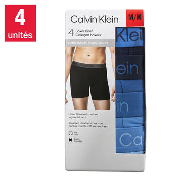 Calvin Klein - Caleçons boxeurs pour hommes, paquet de 4