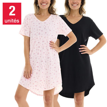 Flora Nikrooz - 100% cotton nightgowns, pack of 2 