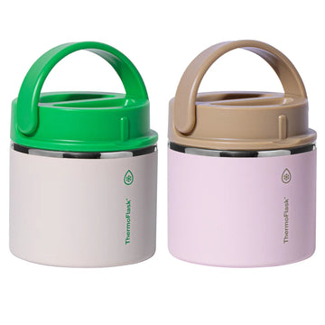 ThermoFlask 20 oz Double Wall Insulated Food Jar, 2-Pack