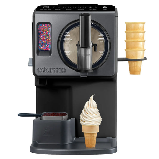 Gourmia - 2 L (2.11 qt.) Machine automatique à crème glacée et à boissons glacées Soft Serve