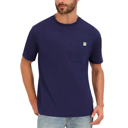 John Deere - T-shirt à logo brodé à manches courtes pour hommes
