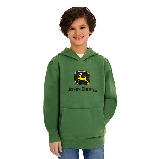 John Deere - Coton ouaté à capuchon brodé pour garçons