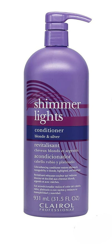 Clairol Professional Shimmer Lights - Après-shampoing pour cheveux blonds et argentés naturels