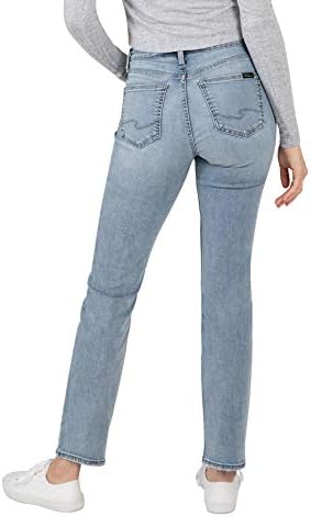 Authentic by Silver Jeans Femme - Jean droit taille haute coupe slim Curvy