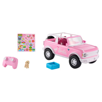 Hot Wheels Voiture télécommandée Barbie Ford Bronco avec 2 Poupées Barbie