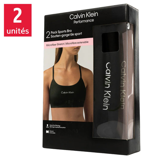 Calvin Klein - Soutiens-gorge de sport pour femmes, paquet de 2