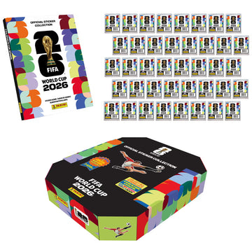 Panini - Boite en forme de stade d'autocollants de la Coupe du Monde de la FIFA 2026