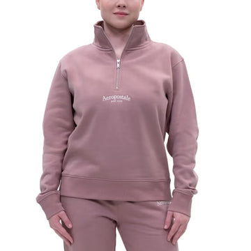 Aeropostale - Chandail en molleton New York à glissière un quart pour femmes