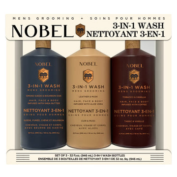 Nobel Men 3-in-1 Cleanser, 3 x 946 mL
