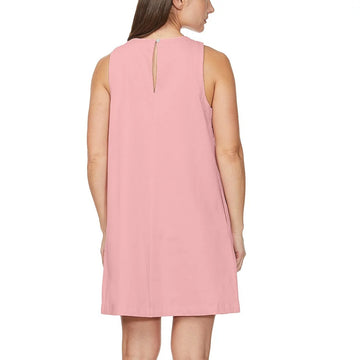 Soft Denim Knit Straight Dress with Pockets