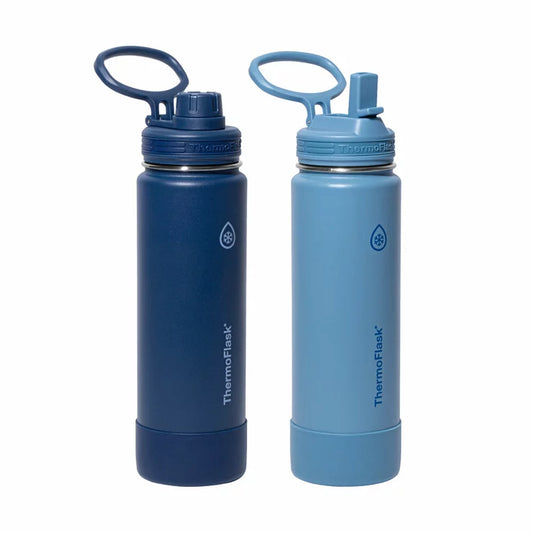 Bouteille d'eau ThermoFlask en acier inoxydable 710 ml, lot de 2