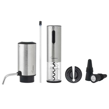 Rabbit - Coffret tire-bouchon électrique et aérateur de vin