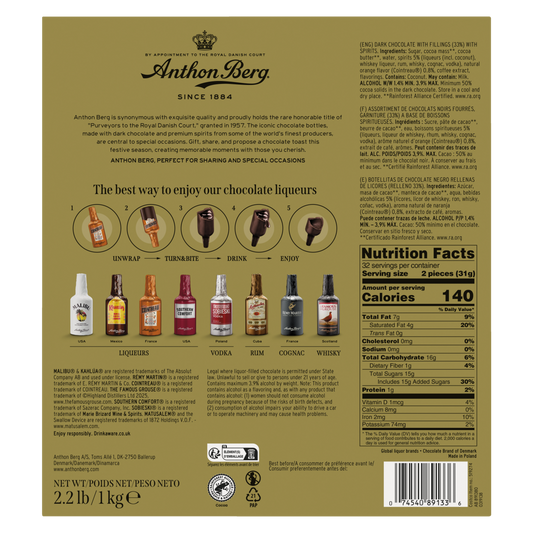 Anthon Berg - Selection of chocolate liqueurs, 64 units
