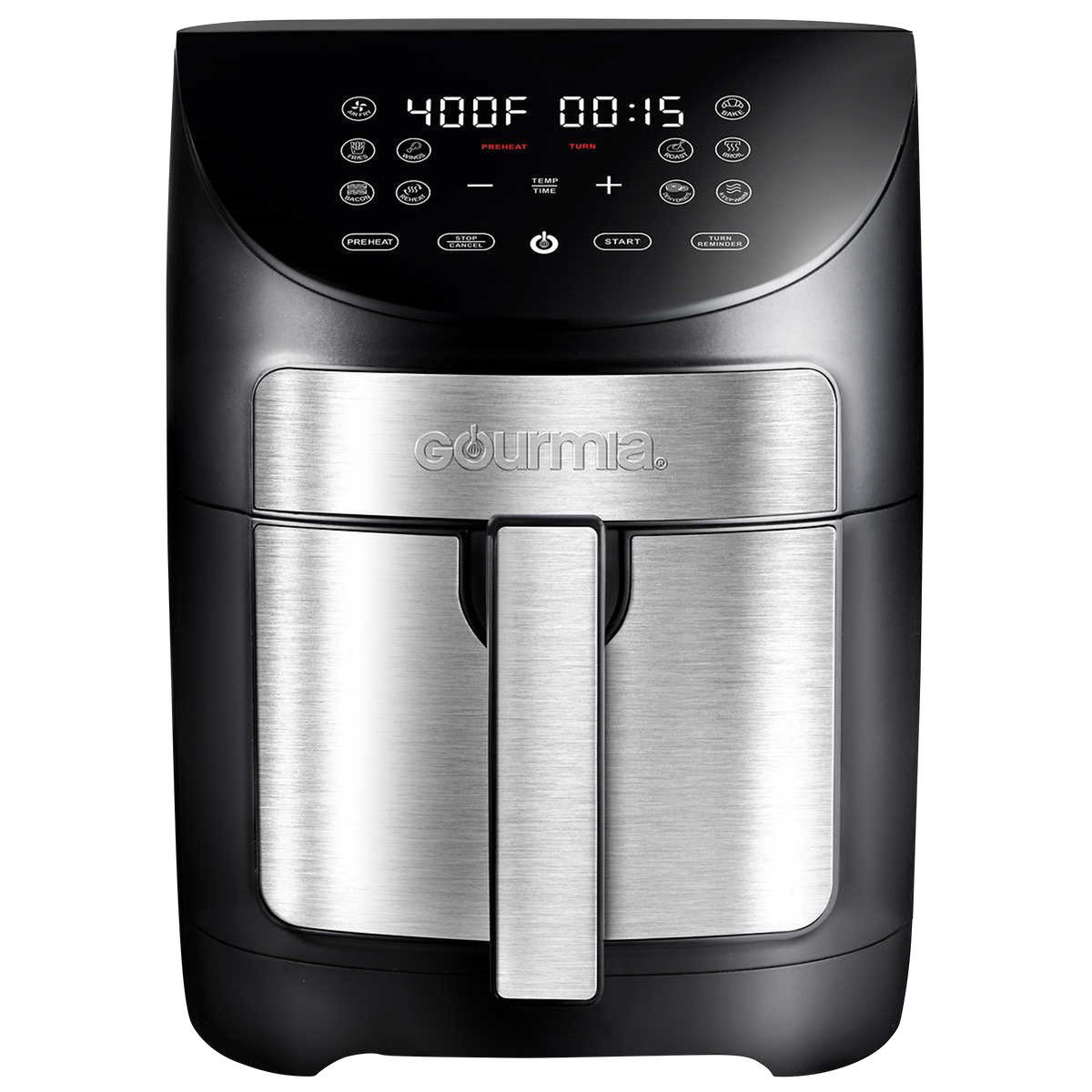 Gourmia - Digital hot air fryer 7 pints with preheating and rotation recall