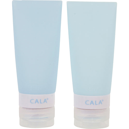 BOUTEILLES DE VOYAGE EN SILICONE : BLEUES - 65.06