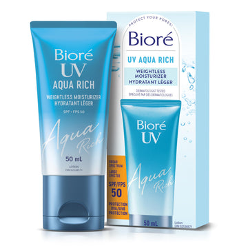 Bioré UV Aqua Rich Hydratant léger avec FPS 50, 50 mL